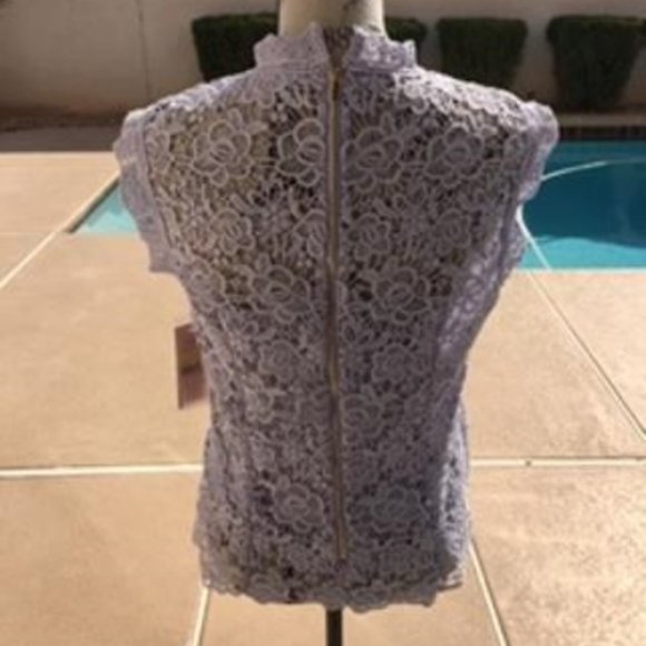 Isis Bliss Crochet Zipper Back Simple Elegant Top - Picture 2 of 2